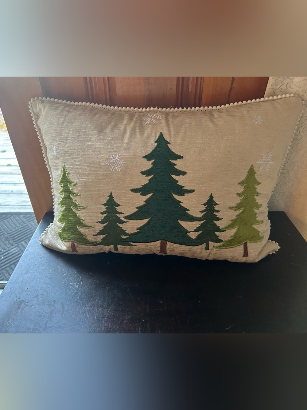 Holiday Evergreen Tree Decorative Pillow - Green
